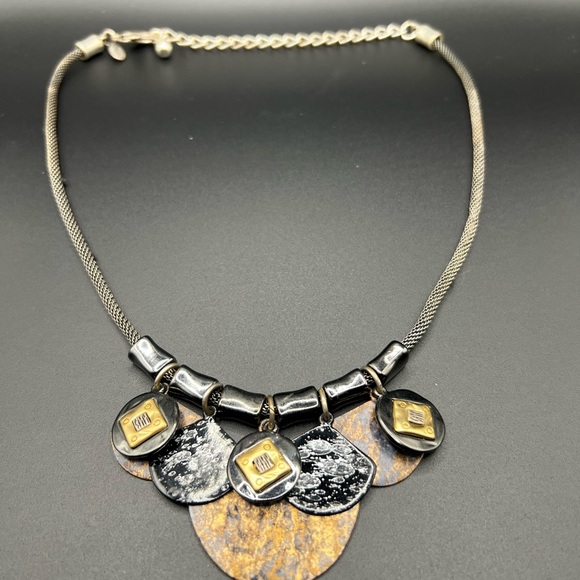 Chico's Jewelry - Chicos Mixed Metal Tones Fringe Charm Pendant Necklace